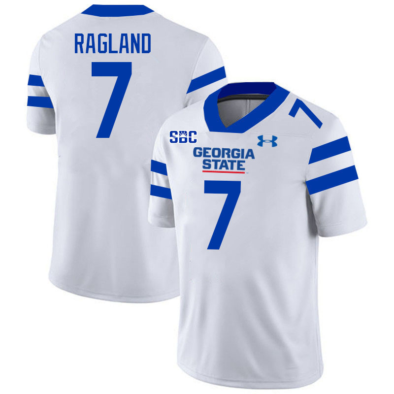 Georgia State Panthers #7 Braylen Ragland College Football Jerseys Stitched-White